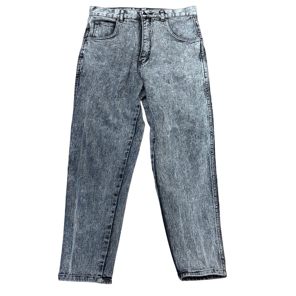 Pure Jeanswear Vintage Acid Wash Grey Tapered High Rise Jeans‎ 18W 30x26
